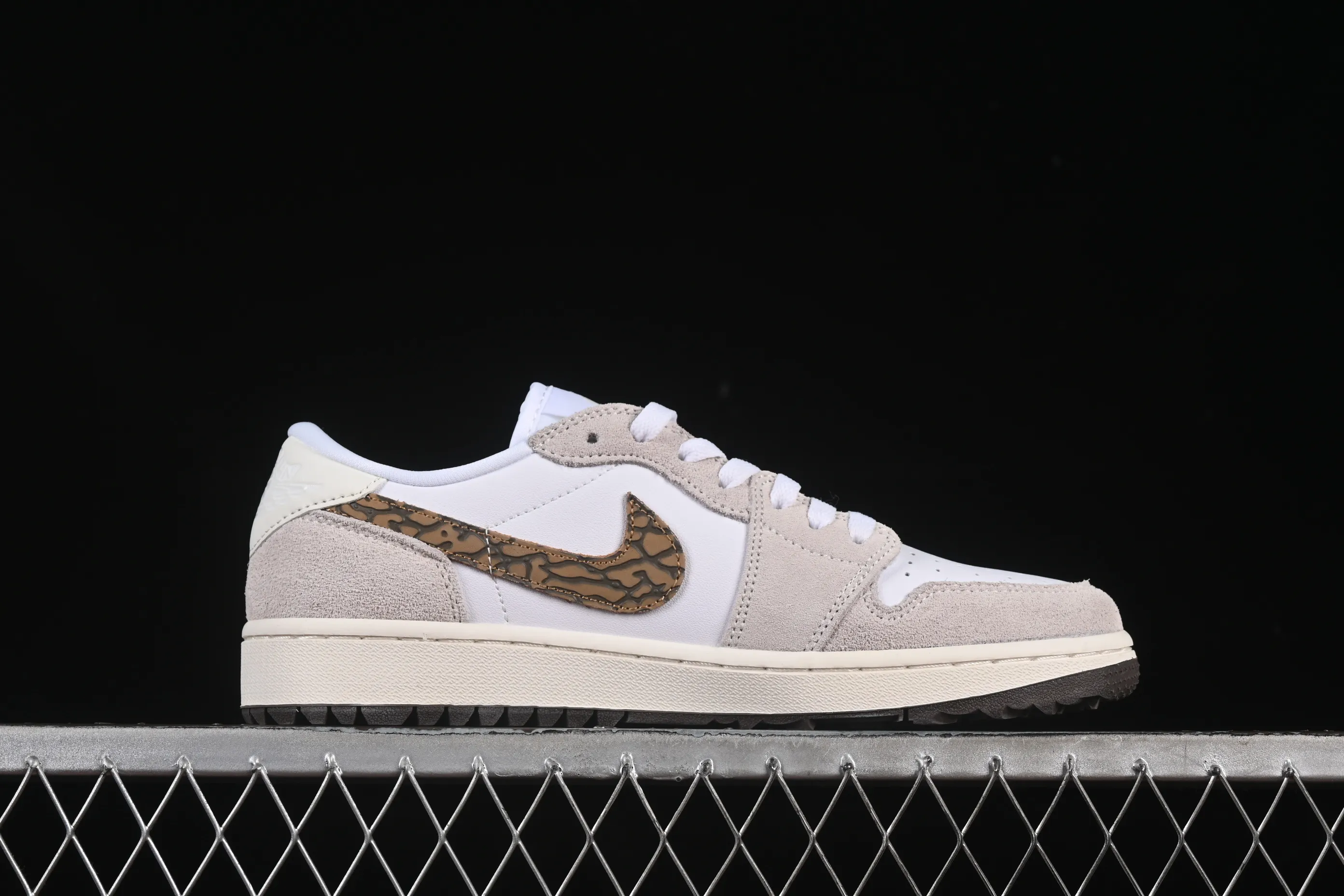 All categories Air Jordan Jordan series basketball shoes Air Jordan 1 Low Air Jordan 1 Low Golf AJ1 Joe 1 new golf version white gray gold color DD9315-116